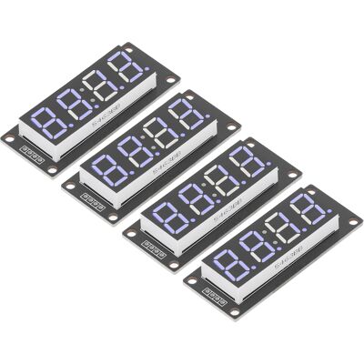 LBVIE Lot De 4 Panneaux D'Affichage Numériques À Led À 4 Chiffres, Module D'Horloge À 7 Segments Tm1637 0,56 Pouce Bleu Mra041c - Publicité LBVIE Lot De 4 Panneaux D'Affichage Numériques À Led À 4 Chiffres, Module D'Horloge À 7 Segments Tm1637 0,56 Pouce Bleu Mra041c - Publicité