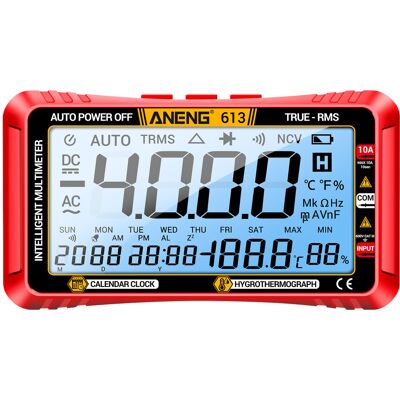 OEM Multimètre Numérique Intelligent 4000 Counts, Mesure De Courant Ac/dc, Tension, Résistance, Condensateur, Calendrier Perpétuel, Thermomètre - Publicité OEM Multimètre Numérique Intelligent 4000 Counts, Mesure De Courant Ac/dc, Tension, Résistance, Condensateur, Calendrier Perpétuel, Thermomètre - Publicité