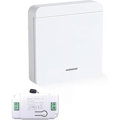 SANS MARQUE Lot D'Interrupteurs Sans Fil 433 Mhz Pour Contrôler Des Lampes Jusqu'à 2000 W, Portée 70 M, Installation Facile Sans Câblage, Sans Fil Avec Récepteur 10 A, Interrupteur Mural Sans Fil - Publicité SANS MARQUE Lot D'Interrupteurs Sans Fil 433 Mhz Pour Contrôler Des Lampes Jusqu'à 2000 W, Portée 70 M, Installation Facile Sans Câblage, Sans Fil Avec Récepteur 10 A, Interrupteur Mural Sans Fil - Publicité