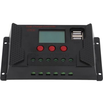 ABYSSE Contrôleur De Charge Solaire Lcd Pwm 12v 24v À Reconnaissance Automatique Pour Panneaux Photovoltaïques - Publicité ABYSSE Contrôleur De Charge Solaire Lcd Pwm 12v 24v À Reconnaissance Automatique Pour Panneaux Photovoltaïques - Publicité