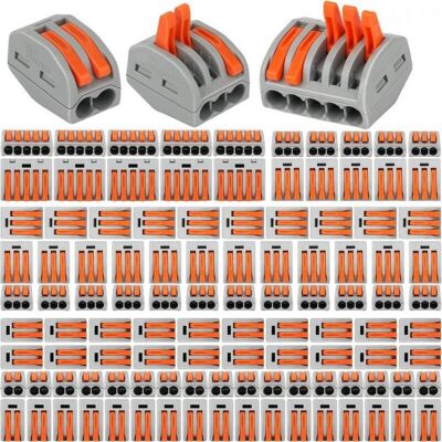 MOXIE Connecteurs De Fil Compacts 110 Pièces, Blocs De Connecteurs Électriques, Pince 55 Pièces 2 Ports/45 Pinces 3 Ports/10 Pièces Pince 5 Ports (110pcs) - Publicité MOXIE Connecteurs De Fil Compacts 110 Pièces, Blocs De Connecteurs Électriques, Pince 55 Pièces 2 Ports/45 Pinces 3 Ports/10 Pièces Pince 5 Ports (110pcs) - Publicité