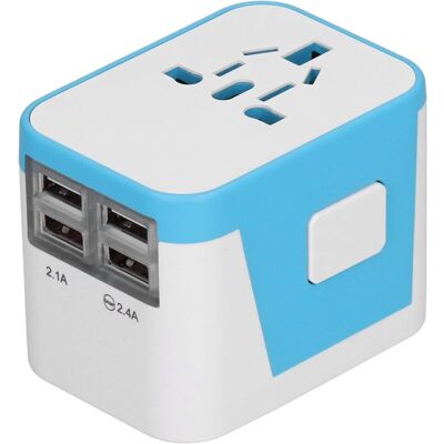 MOXIE Prise De Convertisseur De Puissance, Prise D'Adaptateur D'Alimentation De Charge Intelligente Abs Portable Pour Le Ménage Pour Les Voyages(bleu) - Publicité MOXIE Prise De Convertisseur De Puissance, Prise D'Adaptateur D'Alimentation De Charge Intelligente Abs Portable Pour Le Ménage Pour Les Voyages(bleu) - Publicité