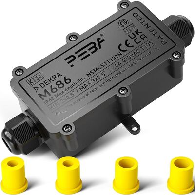 SANS MARQUE Boîte De Dérivation Étanche Ip68 - Etanche Boîte De Jonction - Boîtier De Raccordement Électrique 2 Voies Pour Câble De Ø 4 À 12mm - Connecteurs De Câbles Étanches,parfait Pour Câble Extérieur - Publicité SANS MARQUE Boîte De Dérivation Étanche Ip68 - Etanche Boîte De Jonction - Boîtier De Raccordement Électrique 2 Voies Pour Câble De Ø 4 À 12mm - Connecteurs De Câbles Étanches,parfait Pour Câble Extérieur - Publicité