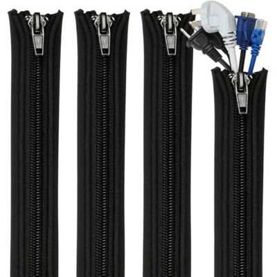 OEM Royaluxe-lot De 4 Manchons De Gestion De Câbles Avec Fermeture Éclair Pour Tv, Ordinateur, Bureau, 50 Cm Par Manchon - Publicité OEM Royaluxe-lot De 4 Manchons De Gestion De Câbles Avec Fermeture Éclair Pour Tv, Ordinateur, Bureau, 50 Cm Par Manchon - Publicité