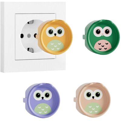 OEM Lot De 4 Prises De Type F, Boîte En Silicone, Couvercle Décoratif/coque De Protection Contre La Poussière, Cache-prises, Cache-poussière, Dispositifs De Protection (4 Hiboux)-dou - Publicité OEM Lot De 4 Prises De Type F, Boîte En Silicone, Couvercle Décoratif/coque De Protection Contre La Poussière, Cache-prises, Cache-poussière, Dispositifs De Protection (4 Hiboux)-dou - Publicité