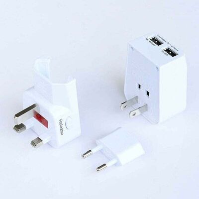 OEM Adaptateurs Pour L'International Adaptateur De Prise Portable De Prise Internationale 2 Usb Ports Universels For 150 Pays-100240 Volts Adaptateur De Sortie En Plastique Portable. Sûr Et Durable - Publicité OEM Adaptateurs Pour L'International Adaptateur De Prise Portable De Prise Internationale 2 Usb Ports Universels For 150 Pays-100240 Volts Adaptateur De Sortie En Plastique Portable. Sûr Et Durable - Publicité