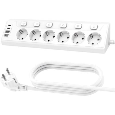 OEM Multiprise D'Angle Avec Ports Usb, 6 Prises, Prise De Bureau Avec Interrupteur, Multiprise Multifonctionnelle, 2 Ports Usb Et 2 Ports Type-c, 10 En 1, Blanche. Publicité OEM Multiprise D'Angle Avec Ports Usb, 6 Prises, Prise De Bureau Avec Interrupteur, Multiprise Multifonctionnelle, 2 Ports Usb Et 2 Ports Type-c, 10 En 1, Blanche. Publicité