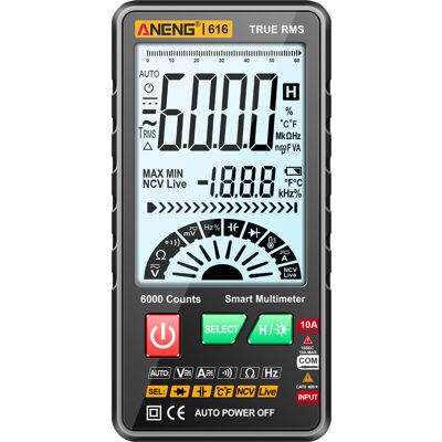 OEM Multimètre Numérique Intelligent Auto-gamme 6000 Counts True Rms Avec Ncv, Mesure Tension Ac/dc, Courant, Résistance, Rétroéclairage - Publicité OEM Multimètre Numérique Intelligent Auto-gamme 6000 Counts True Rms Avec Ncv, Mesure Tension Ac/dc, Courant, Résistance, Rétroéclairage - Publicité