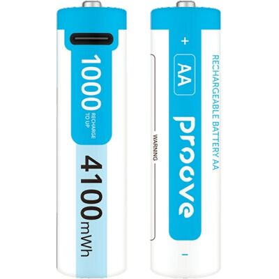 OEM Piles Rechargeables Proove Aa 4100 Mwh (lot De 2) Blanches - Publicité OEM Piles Rechargeables Proove Aa 4100 Mwh (lot De 2) Blanches - Publicité