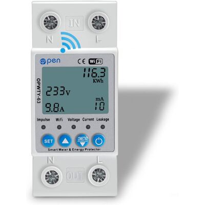 OEM Compteur D'Énergie Monophasé 63 A Compteur Kwh Compteur Intelligent Monophasé Disjoncteur Miniature - Publicité OEM Compteur D'Énergie Monophasé 63 A Compteur Kwh Compteur Intelligent Monophasé Disjoncteur Miniature - Publicité