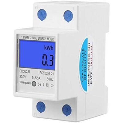 MOXIE 5-32a Compteur D'Énergie À Rail Din, Wattmètre Monophasé À Rétroéclairage Lcd, Compteur Kwh Électronique(230v 50hz),1pcs - Publicité MOXIE 5-32a Compteur D'Énergie À Rail Din, Wattmètre Monophasé À Rétroéclairage Lcd, Compteur Kwh Électronique(230v 50hz),1pcs - Publicité