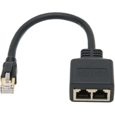 Scotch Adaptateur Répartiteur Rj45 1 À 2 Ports – Câble Ethernet Cat8 – Noyau Plaqué Or – Pour Partage De Connexion Haut Débit - Publicité Scotch Adaptateur Répartiteur Rj45 1 À 2 Ports – Câble Ethernet Cat8 – Noyau Plaqué Or – Pour Partage De Connexion Haut Débit - Publicité