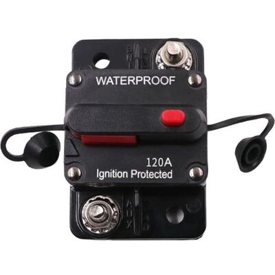 FANGMEDIA Disjoncteur De Voiture 150a – Dc 12v-48v – Étanche Avec Réinitialisation Manuelle – Protection Circuits Audio Et Marins - Publicité FANGMEDIA Disjoncteur De Voiture 150a – Dc 12v-48v – Étanche Avec Réinitialisation Manuelle – Protection Circuits Audio Et Marins - Publicité