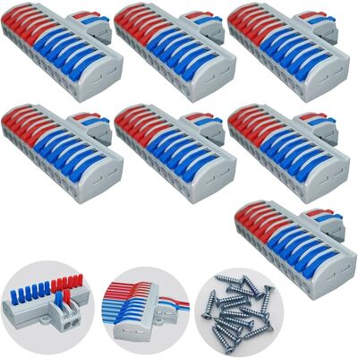 SANS MARQUE Bornes De Connexion, Bornes De Lustre Enfichables, 7pièces 2 En 12 Sorties Rapide Connecteurs Électriques, Connecteurs De Fils Compacts Pour Circuit Inlining - Publicité SANS MARQUE Bornes De Connexion, Bornes De Lustre Enfichables, 7pièces 2 En 12 Sorties Rapide Connecteurs Électriques, Connecteurs De Fils Compacts Pour Circuit Inlining - Publicité