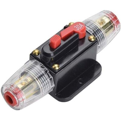 OEM Disjoncteur De 30a Porte-fusible En Ligne De 30a Bloc D'Inverseur 12v-24v Cc À Réarmement Manuel Pour La Protection Du Système Audio Solaire Pour Voiture Automobile Marine Bateau Et Système Solaire - Publicité OEM Disjoncteur De 30a Porte-fusible En Ligne De 30a Bloc D'Inverseur 12v-24v Cc À Réarmement Manuel Pour La Protection Du Système Audio Solaire Pour Voiture Automobile Marine Bateau Et Système Solaire - Publicité