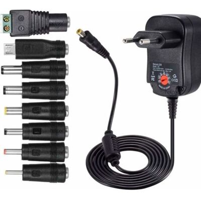 ABYSSE Adaptateur D'Alimentation Universel 12w Ac Dc 3v À 12v – 8 Connecteurs Sélectionnables – Câble 115cm – Courant 1000ma Max - Publicité ABYSSE Adaptateur D'Alimentation Universel 12w Ac Dc 3v À 12v – 8 Connecteurs Sélectionnables – Câble 115cm – Courant 1000ma Max - Publicité