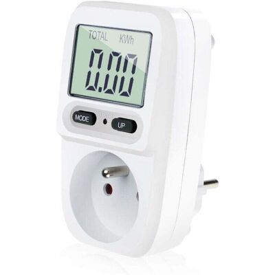 Scotch Compteur D'Énergie Électrique Prise Wattmètre Écran Lcd Mesure Consommation 3680w Max - Publicité Scotch Compteur D'Énergie Électrique Prise Wattmètre Écran Lcd Mesure Consommation 3680w Max - Publicité