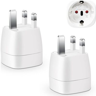 MOXIE Adaptateur Prise Anglaise, Adaptateur De Voyage France Vers Uk, Adaptateur De Prise, Adaptateur Type G (2pcs) - Publicité MOXIE Adaptateur Prise Anglaise, Adaptateur De Voyage France Vers Uk, Adaptateur De Prise, Adaptateur Type G (2pcs) - Publicité