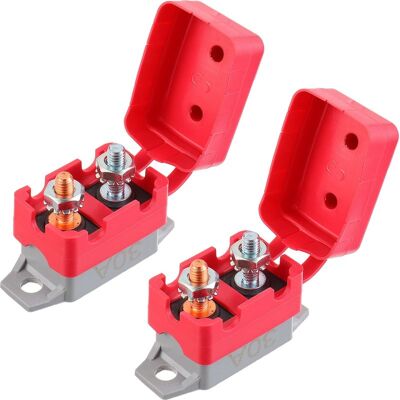 Vision 30a Disjoncteur De Remise À Zéro Automatique 12v - 24v Avec Boulons De Goujon De Recouvrement Pour Chargeur De Batterie, Camion, Moteur De Voiture Et Plus (2 Off) - Publicité Vision 30a Disjoncteur De Remise À Zéro Automatique 12v - 24v Avec Boulons De Goujon De Recouvrement Pour Chargeur De Batterie, Camion, Moteur De Voiture Et Plus (2 Off) - Publicité