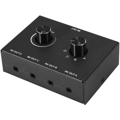 OEM Commutateur Audio 4 Ports, Sélecteur 3,5 Mm, Aux Stéréo, Boîte De Commutation Entrées 1 Sortie/1 Entrée Sorties-crezuo - Publicité OEM Commutateur Audio 4 Ports, Sélecteur 3,5 Mm, Aux Stéréo, Boîte De Commutation Entrées 1 Sortie/1 Entrée Sorties-crezuo - Publicité