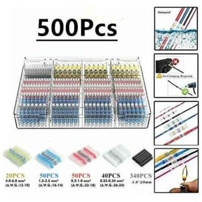 ABYSSE 500 Pcs Tube Thermorétractable De Borne De Soudure Électrique, Maidodo Thermorétractable Soudure Bout À Bout Connecteur Électrique Isolé Étanche Marine Automobile Cuivre - Publicité ABYSSE 500 Pcs Tube Thermorétractable De Borne De Soudure Électrique, Maidodo Thermorétractable Soudure Bout À Bout Connecteur Électrique Isolé Étanche Marine Automobile Cuivre - Publicité
