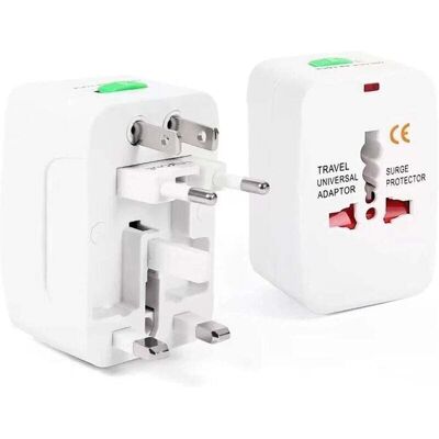 Oem– Adaptateur De Voyage Universel – Compatible 100v-240v – 2 Ports Usb Pour Chargement Simultané – Protection De Fusible Intégrée - Publicité Oem– Adaptateur De Voyage Universel – Compatible 100v-240v – 2 Ports Usb Pour Chargement Simultané – Protection De Fusible Intégrée - Publicité