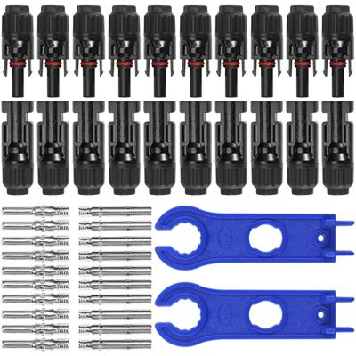 Andiamo Lot De 10 Connecteurs Mc4 Solaires Mâle/femelle – Étanchéité Ip67 – Température -40°c À +95°c – Câbles 2.5/4/6 Mm² - Publicité Andiamo Lot De 10 Connecteurs Mc4 Solaires Mâle/femelle – Étanchéité Ip67 – Température -40°c À +95°c – Câbles 2.5/4/6 Mm² - Publicité