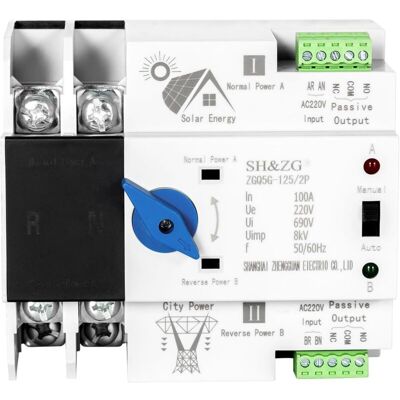 OEM Commutateur Transfert Automatique (220v, 2p, 100a) – -double Alimentation Photovoltaïque – Sécurité Ininterrompue-dou - Publicité OEM Commutateur Transfert Automatique (220v, 2p, 100a) – -double Alimentation Photovoltaïque – Sécurité Ininterrompue-dou - Publicité