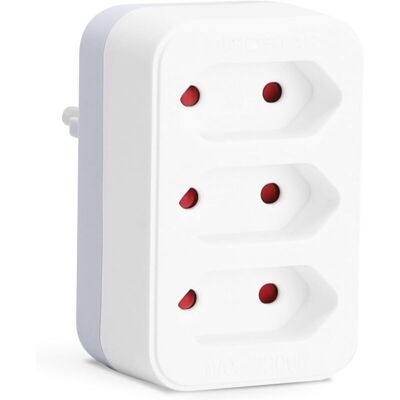 OEM Multiprise Pour Prise Européenne, Adaptateur 3 Prises, 3 Prises Européennes, Sécurité Enfant, 2 300 W, Blanc-crezuo - Publicité OEM Multiprise Pour Prise Européenne, Adaptateur 3 Prises, 3 Prises Européennes, Sécurité Enfant, 2 300 W, Blanc-crezuo - Publicité