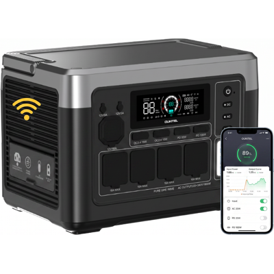 ROLIPO Oukitel P1000e Plus Station D’énergie Portable 1024wh 1800w, Pic 3600w, Lifepo4, 13 Sorties, Recharge 1h, App - Publicité ROLIPO Oukitel P1000e Plus Station D’énergie Portable 1024wh 1800w, Pic 3600w, Lifepo4, 13 Sorties, Recharge 1h, App - Publicité