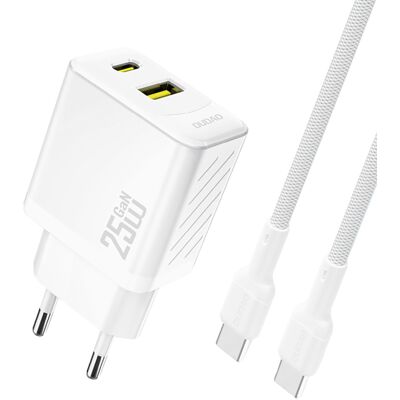 OEM Chargeur Mural Usb-a/usb-c Avec Câble Usb-c Gan Pd Qc 25 W - Blanc - Publicité OEM Chargeur Mural Usb-a/usb-c Avec Câble Usb-c Gan Pd Qc 25 W - Blanc - Publicité