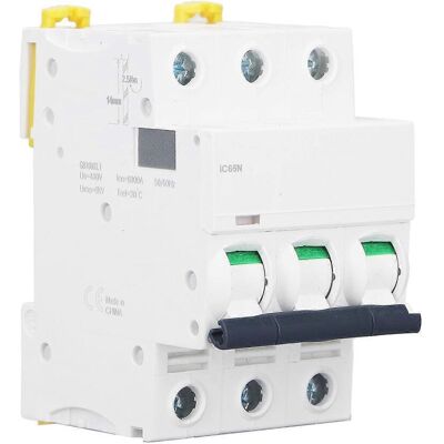 MIXHOME Disjoncteur Miniature Tripolaire, Démontage Et Remontage Faciles, Montage Sur Rail Din, Circuit De Protection, 400 V Ca, 63 A - Publicité MIXHOME Disjoncteur Miniature Tripolaire, Démontage Et Remontage Faciles, Montage Sur Rail Din, Circuit De Protection, 400 V Ca, 63 A - Publicité