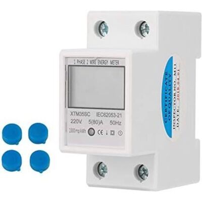 MOXIE Compteur D'Électricité Numérique 220 V 5 (80) A Compteur D'Énergie Numérique À Rail Din Monophasé 2 Fils 2 P Compteur Électrique À Rail Din Compteur Électronique Kwh,1pcs - Publicité MOXIE Compteur D'Électricité Numérique 220 V 5 (80) A Compteur D'Énergie Numérique À Rail Din Monophasé 2 Fils 2 P Compteur Électrique À Rail Din Compteur Électronique Kwh,1pcs - Publicité