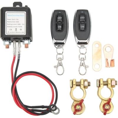ABYSSE Interrupteur De Déconnexion De Batterie À Distance, Interrupteur De Coupure De Voiture Dc 12 V, Antivol, Coupe-circuit Principal Avec Borne En Cuivre Télécommandée Pour Voiture (12v200a) - Publicité ABYSSE Interrupteur De Déconnexion De Batterie À Distance, Interrupteur De Coupure De Voiture Dc 12 V, Antivol, Coupe-circuit Principal Avec Borne En Cuivre Télécommandée Pour Voiture (12v200a) - Publicité