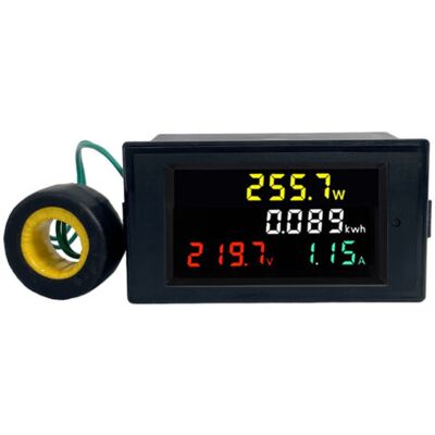 ABYSSE Compteur De Tension Et De Courant Alternatif Multifonctionnel Ac40-300v 100a Moniteur De Puissance D'Affichage Numérique Lcd Couleur 100a - Publicité ABYSSE Compteur De Tension Et De Courant Alternatif Multifonctionnel Ac40-300v 100a Moniteur De Puissance D'Affichage Numérique Lcd Couleur 100a - Publicité
