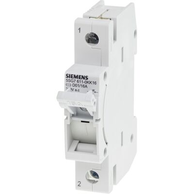 Siemens 5SG7611-0KK06 Disjoncteur - Interrupteur fusible D01, 6A, 230V - Publicité Siemens 5SG7611-0KK06 Disjoncteur - Interrupteur fusible D01, 6A, 230V - Publicité