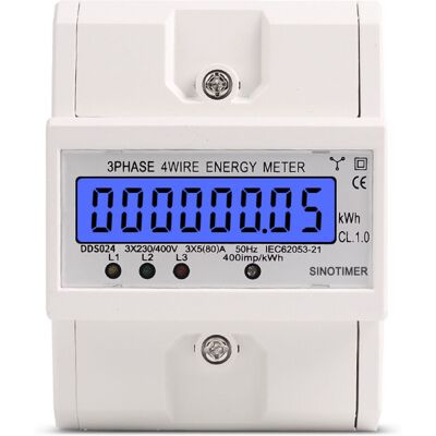 OEM Compteur D’énergie Triphasé Sur Rail Din Dds024 – Affichage Rétroéclairé, 380–400 V, 5–80 A, Connexion Directe 4p - Publicité OEM Compteur D’énergie Triphasé Sur Rail Din Dds024 – Affichage Rétroéclairé, 380–400 V, 5–80 A, Connexion Directe 4p - Publicité