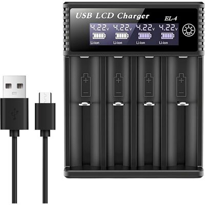 SANS MARQUE 18650 Chargeur De Batterie Universel 4 Compartiments Avec Affichage Lcd Usb-c Pour Batteries Li-ion 3,7 V 10440 14500 16340 17335 17500 17650 18350 18500 18700 25500 1,2 V Ni-m H Ni-cd Aaa Aa C Sc F6 - Publicité SANS MARQUE 18650 Chargeur De Batterie Universel 4 Compartiments Avec Affichage Lcd Usb-c Pour Batteries Li-ion 3,7 V 10440 14500 16340 17335 17500 17650 18350 18500 18700 25500 1,2 V Ni-m H Ni-cd Aaa Aa C Sc F6 - Publicité