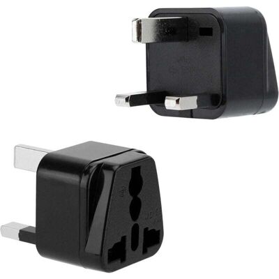 OEM 2x Adapteur De Prise En Noir – Set De 2 Pièces Type G Adaptateur De Voyage Pour Prise En Courant Pour Allemagne. Italie. Espagne. France – Convertisseur Appareil De Conversion - Publicité OEM 2x Adapteur De Prise En Noir – Set De 2 Pièces Type G Adaptateur De Voyage Pour Prise En Courant Pour Allemagne. Italie. Espagne. France – Convertisseur Appareil De Conversion - Publicité