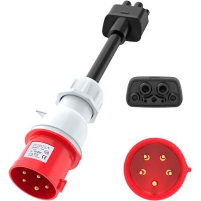 ABYSSE Adaptateur Cee Vers Tesla Aiskooc 5 Broches, Rallonge De Câble De Charge 32 A/7 Kw Gen 2 Pour Tesla Model S/3/x/y, Mise À La Terre Requise Pour Le Fonctionnement - Publicité ABYSSE Adaptateur Cee Vers Tesla Aiskooc 5 Broches, Rallonge De Câble De Charge 32 A/7 Kw Gen 2 Pour Tesla Model S/3/x/y, Mise À La Terre Requise Pour Le Fonctionnement - Publicité
