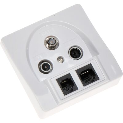 OEM Prise De Connexion Gar-sat/2rj R-tv Sat+rj45+rj11 - Publicité OEM Prise De Connexion Gar-sat/2rj R-tv Sat+rj45+rj11 - Publicité