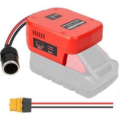 ABYSSE Convertisseur Abaisseur De Tension 18 V Vers 12 V Pour Batterie Milwaukee M18 18 V, Régulateur Abaisseur De Tension Cc 12 V 10 A 120 W Pour Voiturette De Golf, Voiturette Télécommandée, Camion, Éclair - Publicité ABYSSE Convertisseur Abaisseur De Tension 18 V Vers 12 V Pour Batterie Milwaukee M18 18 V, Régulateur Abaisseur De Tension Cc 12 V 10 A 120 W Pour Voiturette De Golf, Voiturette Télécommandée, Camion, Éclair - Publicité