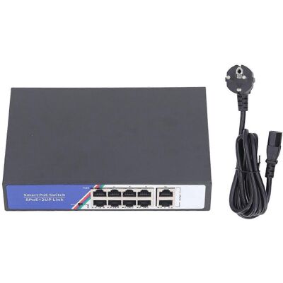 MIXHOME Commutateur Poe 10 Ports, Non Administrable, Commutateur Ethernet Réseau Plug-and-play, Capacité De 20 Gbit/s, Boîtier Métallique, 100 - Publicité MIXHOME Commutateur Poe 10 Ports, Non Administrable, Commutateur Ethernet Réseau Plug-and-play, Capacité De 20 Gbit/s, Boîtier Métallique, 100 - Publicité