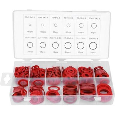 OEM 600pcs Red Vulcanisé Fibre Gencule Joint D'Isolation Rond En Papier Acier Kits-crezuo - Publicité OEM 600pcs Red Vulcanisé Fibre Gencule Joint D'Isolation Rond En Papier Acier Kits-crezuo - Publicité