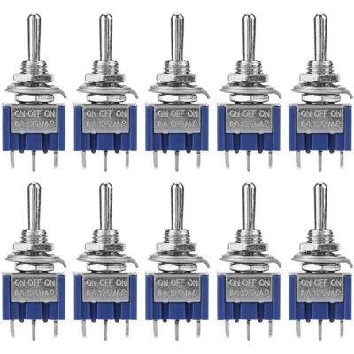 Andiamo 10pcs Mini Interrupteur À Bascule On-off-on Spdt Mts-103 3 Positions 3 Broches 6mm 6a 125vac - Publicité Andiamo 10pcs Mini Interrupteur À Bascule On-off-on Spdt Mts-103 3 Positions 3 Broches 6mm 6a 125vac - Publicité