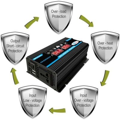 OEM Convertisseur De Tension Pur Sinus 12v 220v 300w – Télécommande – Double Prises Ac – Affichage Lcd – Protection Contre Surcharges Et Courts-circuits-crezuo - Publicité OEM Convertisseur De Tension Pur Sinus 12v 220v 300w – Télécommande – Double Prises Ac – Affichage Lcd – Protection Contre Surcharges Et Courts-circuits-crezuo - Publicité