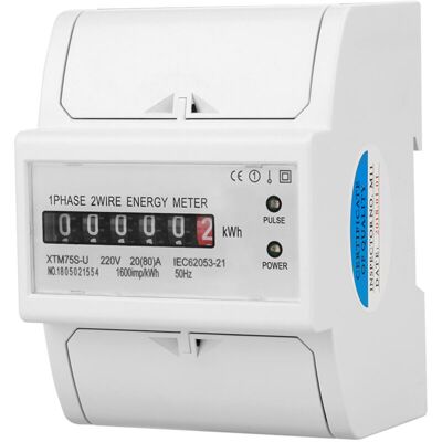 MOXIE Compteur Électrique Électronique 220v 1 Phase 2 Fils 4p Sur Rail Din (20(80)a) - Publicité MOXIE Compteur Électrique Électronique 220v 1 Phase 2 Fils 4p Sur Rail Din (20(80)a) - Publicité