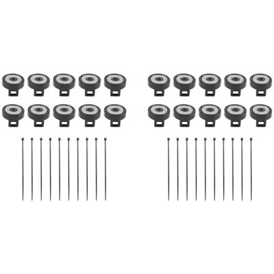 OEM Convient Pour 20 Clips De Câble Magnétiques En Nylon Avec Base Stabilisatrice Et Fermeture Éclair, Noir - Publicité OEM Convient Pour 20 Clips De Câble Magnétiques En Nylon Avec Base Stabilisatrice Et Fermeture Éclair, Noir - Publicité