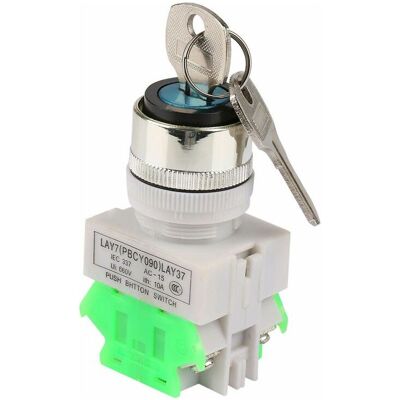 MOXIE Interrupteur De Verrouillage En Metal, Commutateur Rotatif À Clé À 3 Positions Avec 2 Clés Interrupteur De Verrouillage Lay37-20y/31 220v 5a,trou De Montage 22 Mm - Publicité MOXIE Interrupteur De Verrouillage En Metal, Commutateur Rotatif À Clé À 3 Positions Avec 2 Clés Interrupteur De Verrouillage Lay37-20y/31 220v 5a,trou De Montage 22 Mm - Publicité