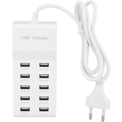ABYSSE Fdit Chargeur Mural Usb 10 Station De Chargement Usb Multi-ports 100-240v Bandeau D'Alimentation Pour Hub Usb De Voyage Avec Cordon Pour Plusieurs Appareils(ue) - Publicité ABYSSE Fdit Chargeur Mural Usb 10 Station De Chargement Usb Multi-ports 100-240v Bandeau D'Alimentation Pour Hub Usb De Voyage Avec Cordon Pour Plusieurs Appareils(ue) - Publicité